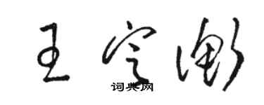 駱恆光王定衡草書個性簽名怎么寫