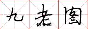 段相林九老圖行書怎么寫