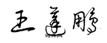 曾慶福王蓬鵬草書個性簽名怎么寫