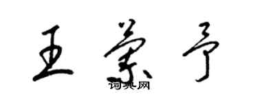 梁錦英王蘭予草書個性簽名怎么寫