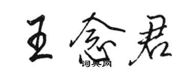 駱恆光王念君行書個性簽名怎么寫