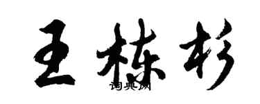 胡問遂王棟杉行書個性簽名怎么寫