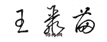 駱恆光王聚苗草書個性簽名怎么寫