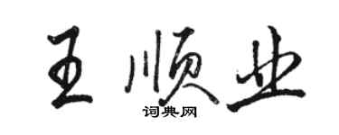 駱恆光王順業行書個性簽名怎么寫