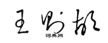 駱恆光王則胡草書個性簽名怎么寫