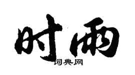 胡問遂時雨行書個性簽名怎么寫