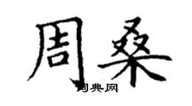 丁謙周桑楷書個性簽名怎么寫