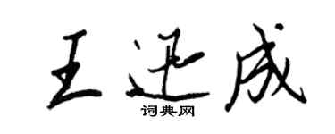 王正良王迅成行書個性簽名怎么寫