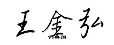 王正良王金弘行書個性簽名怎么寫