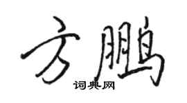 駱恆光方鵬行書個性簽名怎么寫