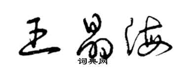 曾慶福王晶海草書個性簽名怎么寫