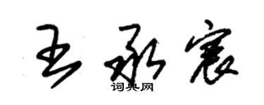 朱錫榮王承宸草書個性簽名怎么寫