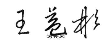 駱恆光王益彬草書個性簽名怎么寫