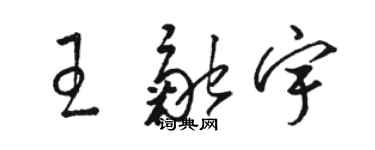 駱恆光王融宇草書個性簽名怎么寫