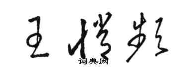 駱恆光王悄頻草書個性簽名怎么寫
