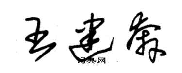 朱錫榮王建奔草書個性簽名怎么寫