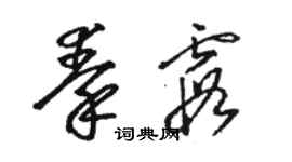 駱恆光秦霞草書個性簽名怎么寫