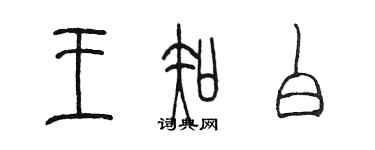 陳墨王知白篆書個性簽名怎么寫