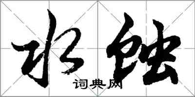 胡問遂水蝕行書怎么寫