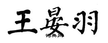 翁闓運王晏羽楷書個性簽名怎么寫