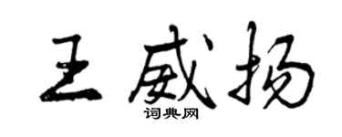 曾慶福王威揚行書個性簽名怎么寫