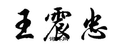 胡問遂王震忠行書個性簽名怎么寫