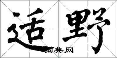 翁闓運適野楷書怎么寫
