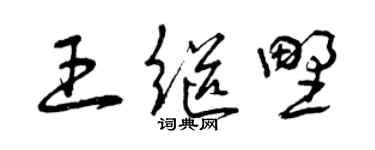 曾慶福王繼野草書個性簽名怎么寫