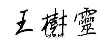 王正良王樹靈行書個性簽名怎么寫
