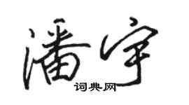 駱恆光潘宇行書個性簽名怎么寫