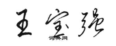 駱恆光王寶強行書個性簽名怎么寫