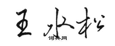 駱恆光王水松行書個性簽名怎么寫