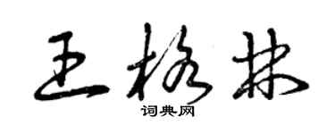 曾慶福王格林草書個性簽名怎么寫