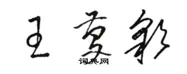 駱恆光王慶彩草書個性簽名怎么寫