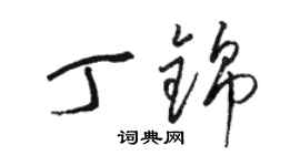 駱恆光丁錦草書個性簽名怎么寫