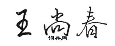 駱恆光王尚春行書個性簽名怎么寫