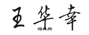 駱恆光王華幸行書個性簽名怎么寫