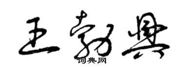 曾慶福王勃興草書個性簽名怎么寫