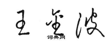 駱恆光王金波草書個性簽名怎么寫