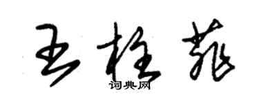 朱錫榮王柱菲草書個性簽名怎么寫