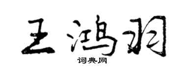 曾慶福王鴻羽行書個性簽名怎么寫
