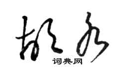 駱恆光胡水草書個性簽名怎么寫