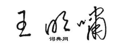 駱恆光王明嘯草書個性簽名怎么寫