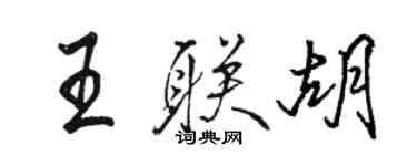 駱恆光王聯胡行書個性簽名怎么寫