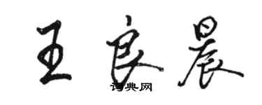 駱恆光王良晨行書個性簽名怎么寫