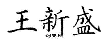丁謙王新盛楷書個性簽名怎么寫