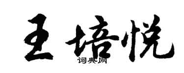 胡問遂王培悅行書個性簽名怎么寫