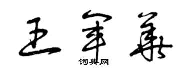 曾慶福王軍華草書個性簽名怎么寫