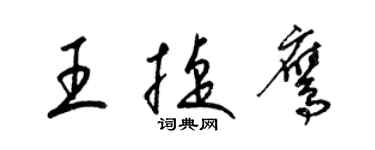 梁錦英王捷鷹草書個性簽名怎么寫