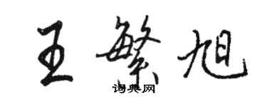 駱恆光王繁旭行書個性簽名怎么寫